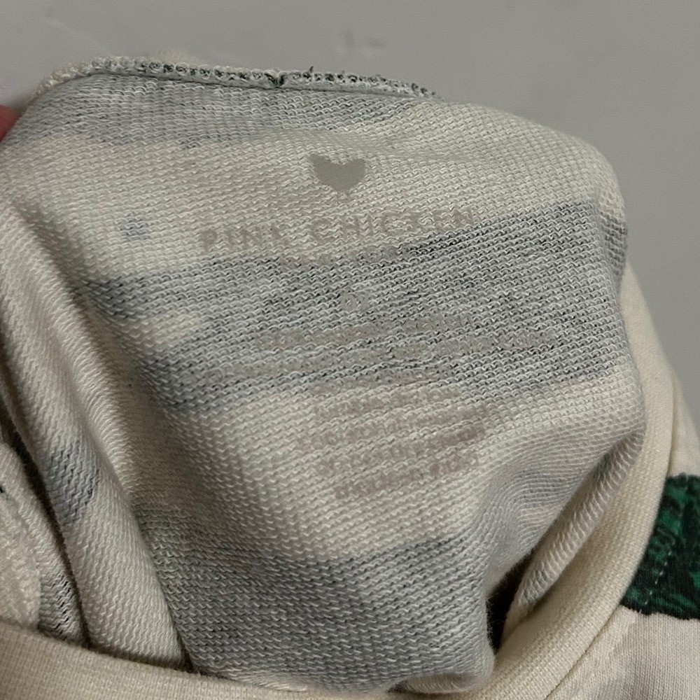 Pink Chicken Kids Alligator Star Print Pullover Sweatshirt Cream Green Size 5Y - Picture 7 of 7